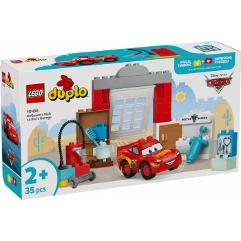Konstruktorius LEGO DUPLO 10456 Disney McQueen ir Doko dirbtuvės – 35 dalys, nuo 2 metų