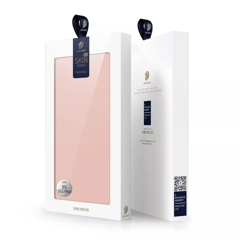 Dux Ducis Skin Pro dėklas su užsegimu ir laikikliu Samsung Galaxy S22+ (S22 Plus) rožinis