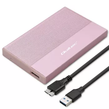 Korpusas 2,5 colio SSD/HDD diskui, SATA, USB 3.0, iki 2TB, QOLTEC