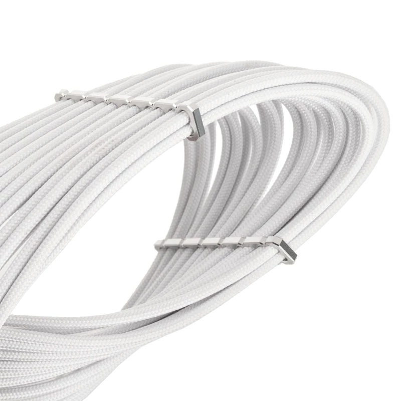 PCIe 6 kontaktų ilginamasis kabelis BITFENIX Alchemy 45 cm baltas pintas
