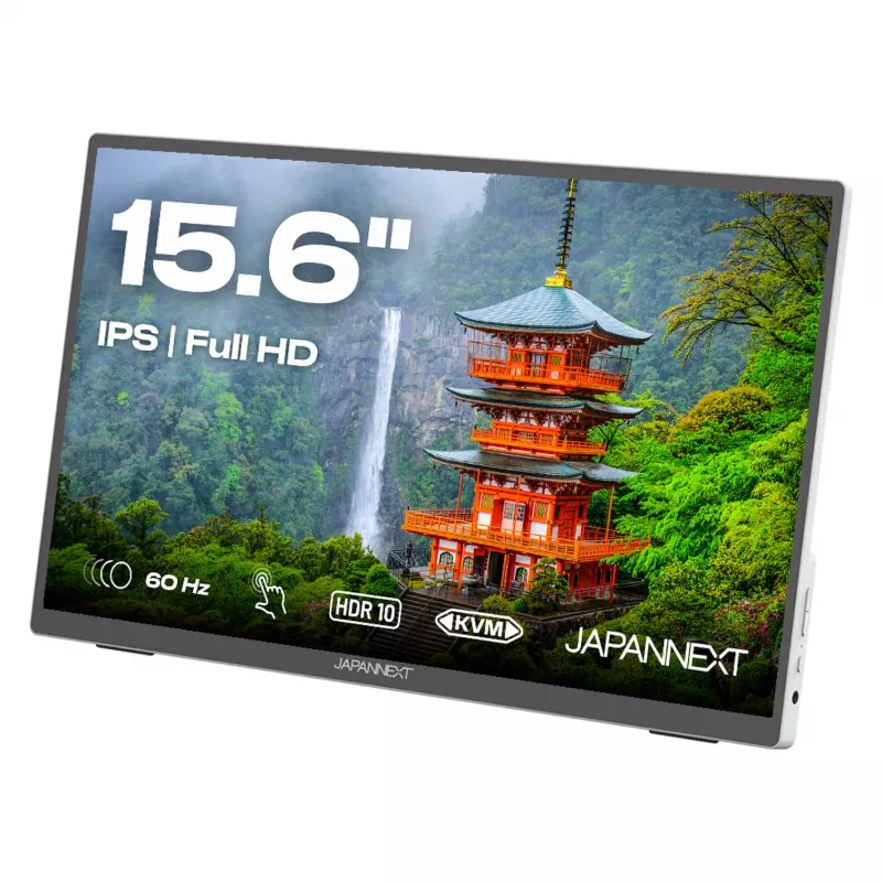 JAPANNEXT JN-MD-I156FHDR-T monitor 39,6 cm (15,6 colio) 1920x1080 Full HD LED liečiamasis ekranas pilkas
