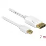 DisplayPort kabelis DeLOCK 83485 Mini DisplayPort 7 m Baltas