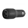 Automobilinis USB-A įkroviklis su dviem prievadais 12W x2 Juodas
