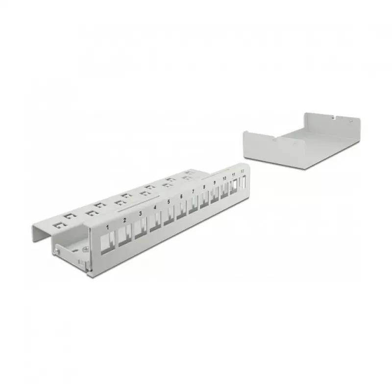 Patch Panel DeLOCK Keystone 12 prievadų pilkas