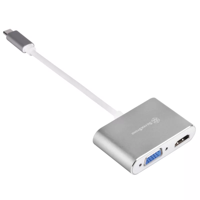 Išorinis vaizdo adapteris SILVERSTONE EP16 USB-C 3.1 su HDMI ir VGA išėjimais