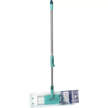 Leifheit 55049 šluota mikropluošto grindų šluotėlė laminatui, plytelėms ir medžiui, pilka/turkio