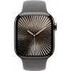 Apple Watch Series 10 GPS + Cellular 42mm Titanio natūralus korpusas su Pilkai smėlio spalvos sportine juostele - S/M (MWXD3QF/A)