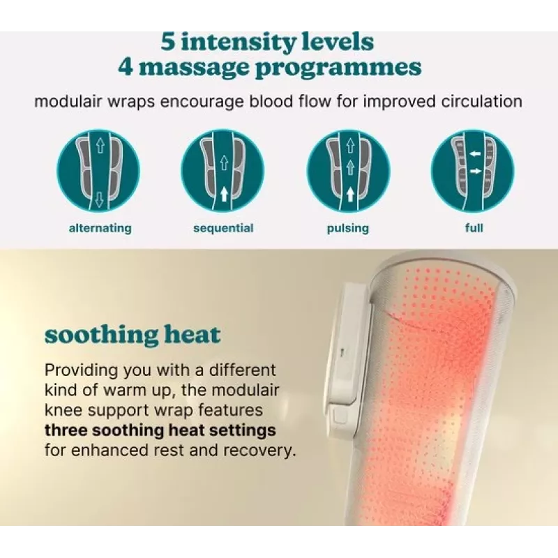 Kelių įtvaras HoMedics SR-CMXKE10HBHD modulinė kompresinė sistema su valdikliu