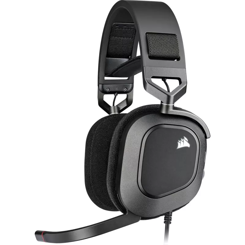 Ausinės CORSAIR HS80 RGB USB Carbon