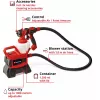 Power X-Change akumuliatorinis dažų purškimo pistoletas TE-SY 18/90 Li-Solo, 18V, raudonas/juodas, be akumuliatoriaus ir įkroviklio
