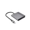 USB-C į HDMI ir DisplayPort adapteris GEMBIRD A-CM-HDMIFDPF-01, 4K 60Hz, juodas