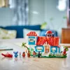 LEGO rinkinys Disney 43268 Paplūdimio namas – modulinis namo statinys, 834 detalės, 5 minifigūrėlės, nuo 9 metų