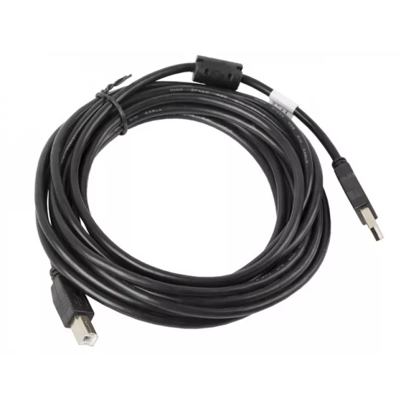 Lanberg CA-USBA-11CC-0050-BK USB 2.0 kabelis 5 m USB B juodas