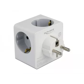 Maitinimo adapteris su kištuku Type F DeLOCK 11496 2 USB prievadai 5V 2.4A 3A