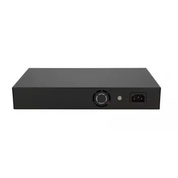 Switch Extralink VIRTUS V3 Unmanaged L2 16x Fast Ethernet (10/100) PoE 1U Juodas