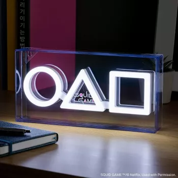 Stalinė ir pakabinama lempa Paladone LED Neon Light Squid Game dizainas PP13775SG