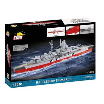 Konstruktorius Cobi mūšio laivas Bismarck modelis, 590 detalių