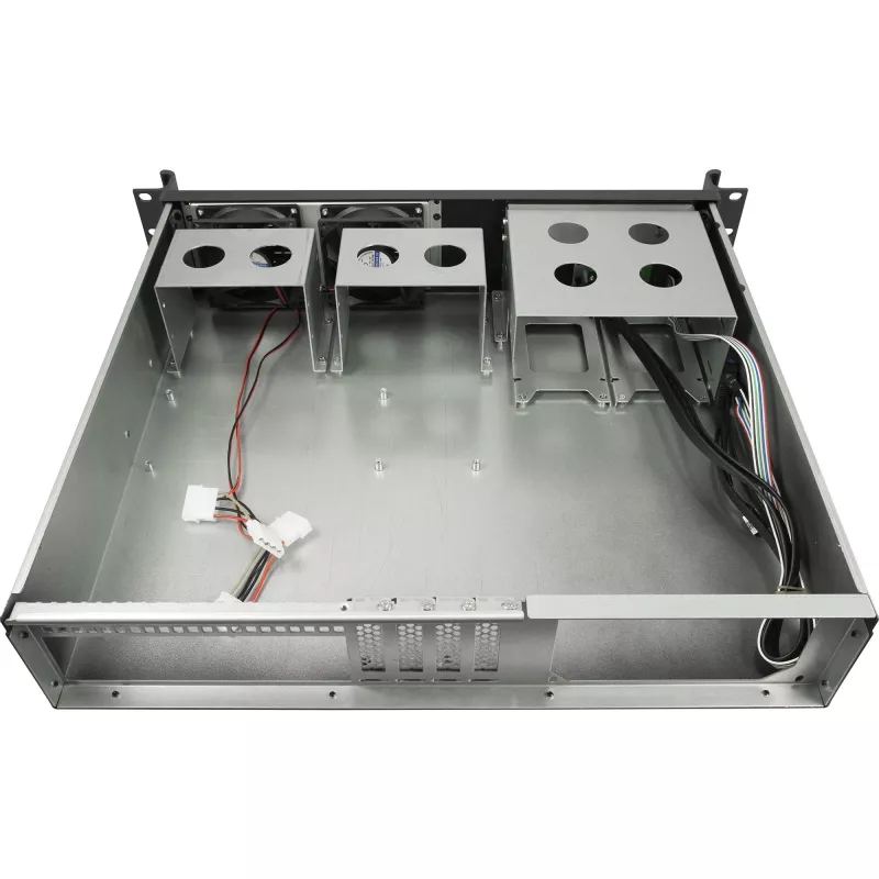 Inter-Tech 2U-K-240L 2U serverio korpusas spintai, skirtas Micro-ATX, juodas