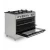 Laisvai pastatoma dujinė-elektrinė viryklė Ravanson KWGE-K90, 5 kaitvietės, 90 cm, inox