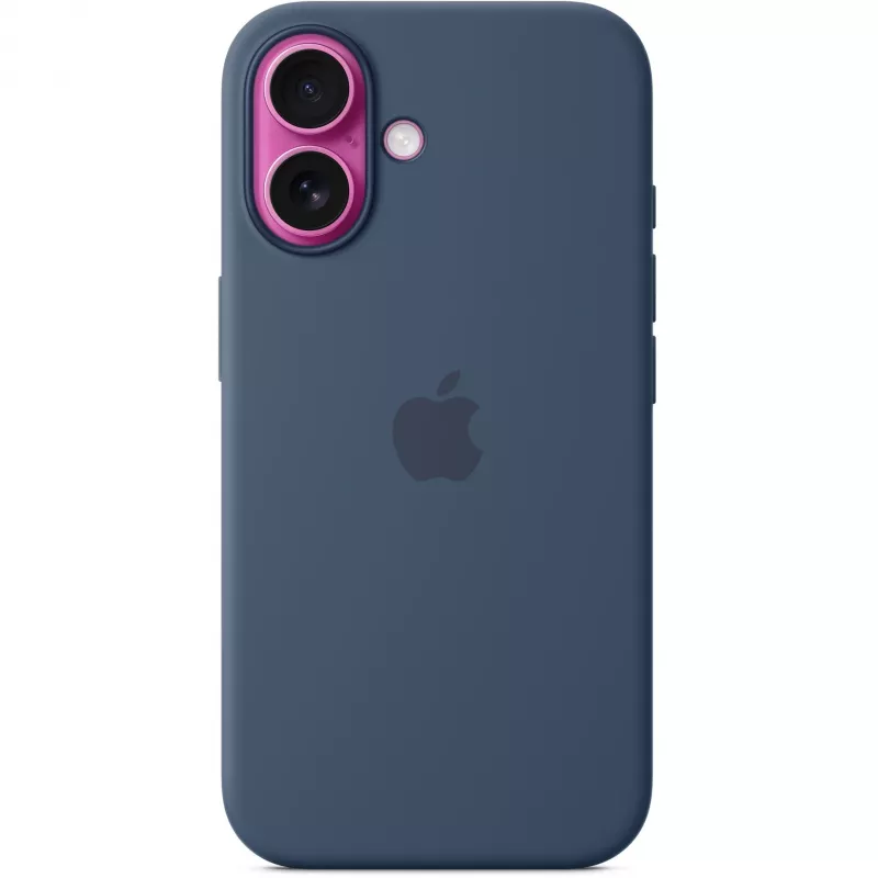 Apple MYY23ZM/A silikoninis dėklas su MagSafe, skirtas iPhone 16, mėlynas (Denim)