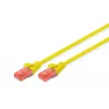 DIGITUS Professional Patch-Cable - RJ-45 (M) į RJ-45 (M) - 1,0 m - UTP - CAT 6e - Ekranuotas, Su apsauga nuo užkabinimo - Geltona (DK-1612-010/Y)