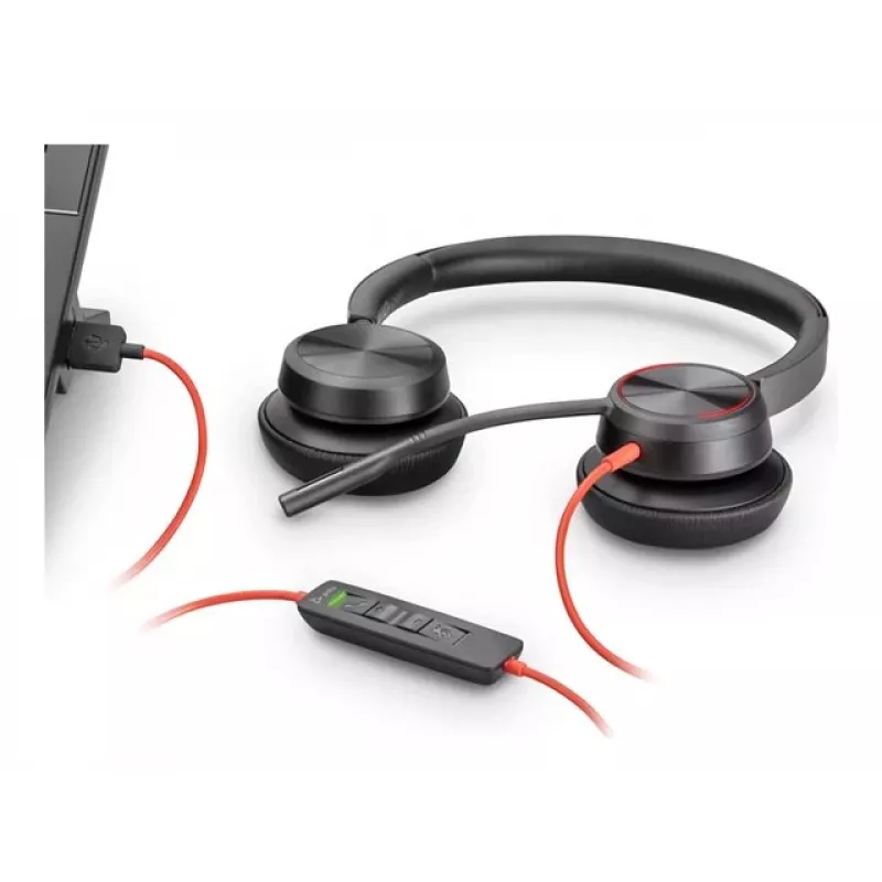 Ausinės POLY Blackwire C5220 laidinės USB-C biurui ir skambučių centrui