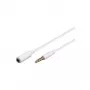 Wentronic Goobay 3,5 mm lizdo ilginimo laidas, baltas, 3 m – 3,5 mm kištukas (4 kontaktai, stereo) > 3,5 mm lizdas (4 kontaktai, stereo) (62363)