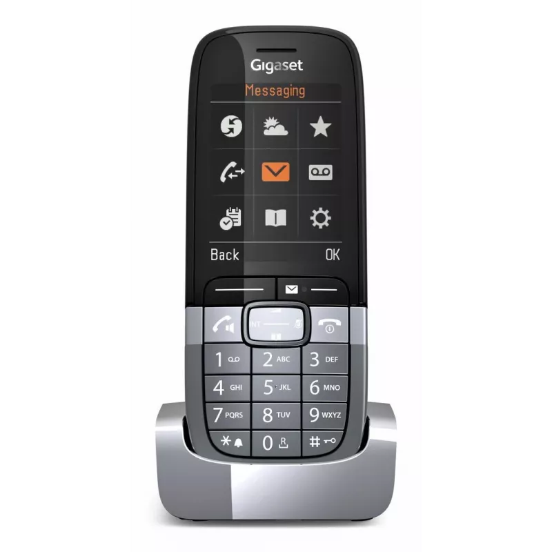 Gigaset SL850H Pro belaidis DECT telefonas su skambučio identifikavimu, titano spalva
