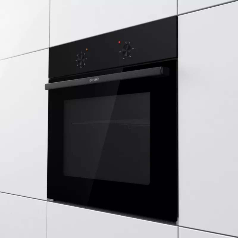 Gorenje orkaitė BO6615E01B | 60 L | elektrinė | EnamelClean | stumdomi mygtukai | 59,5 cm aukštis | 59,5 cm plotis | juoda