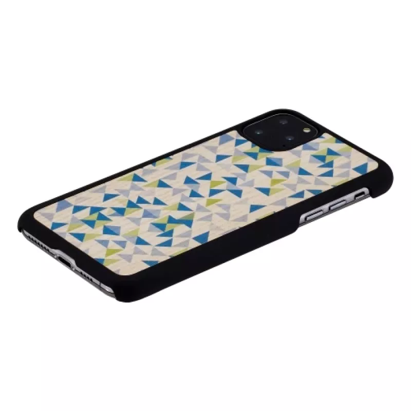 Apsauginis dėklas man and wood iPhone 11 Pro Max — mėlynas trikampis juodas raštas