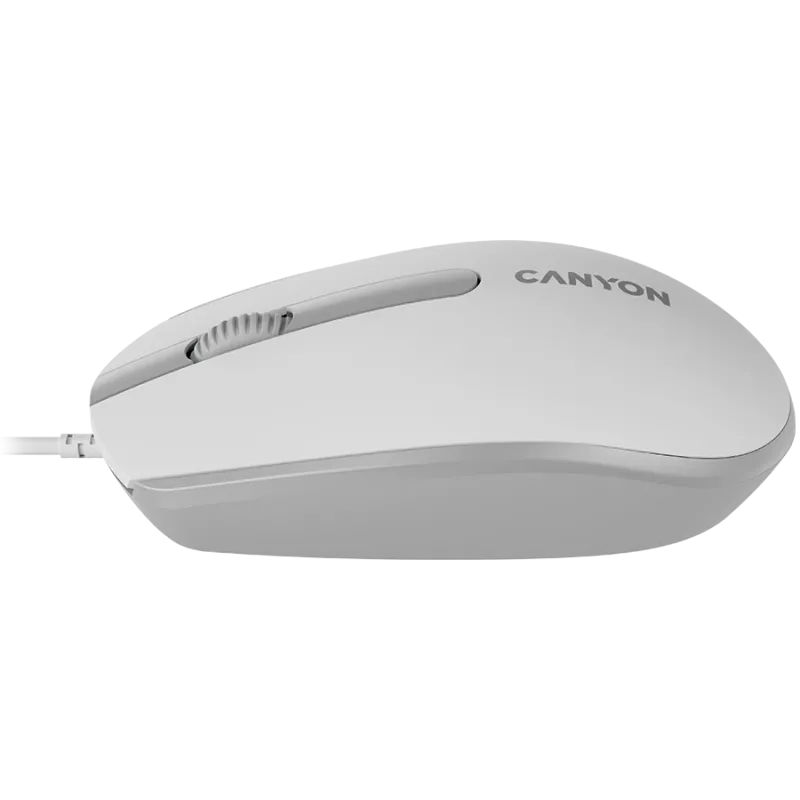 CANYON pelė M-10 laidinė balta pilka