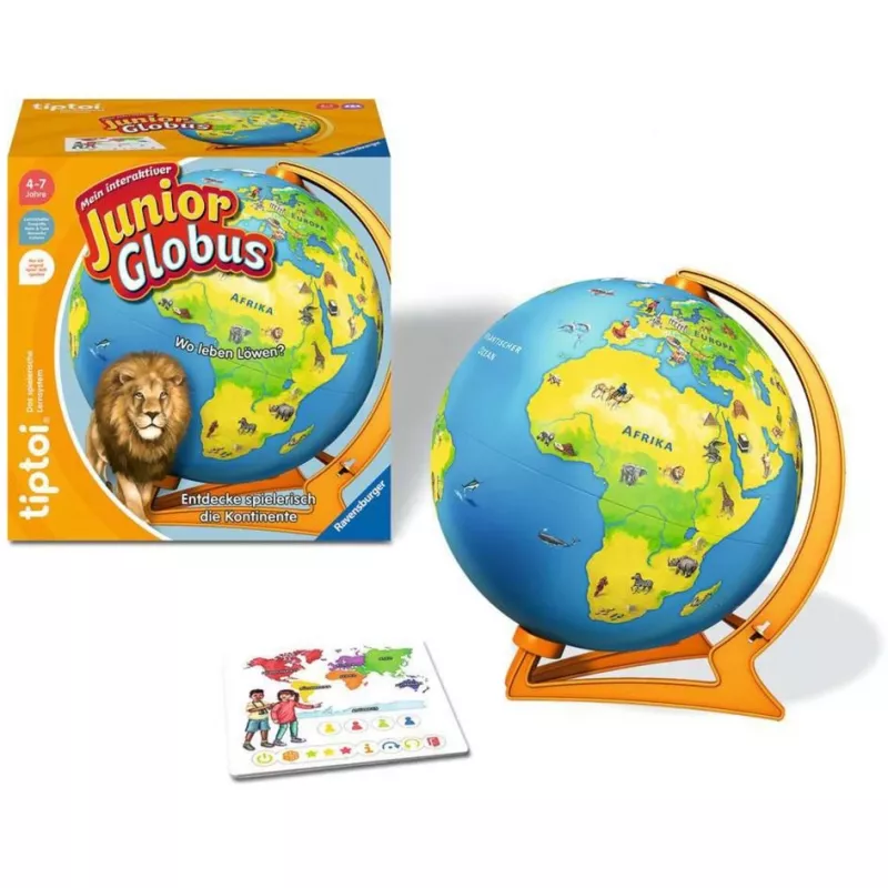 Ravensburger tiptoi Mein interaktiver Junior Globus – interaktyvus pasaulio gaublys vaikams