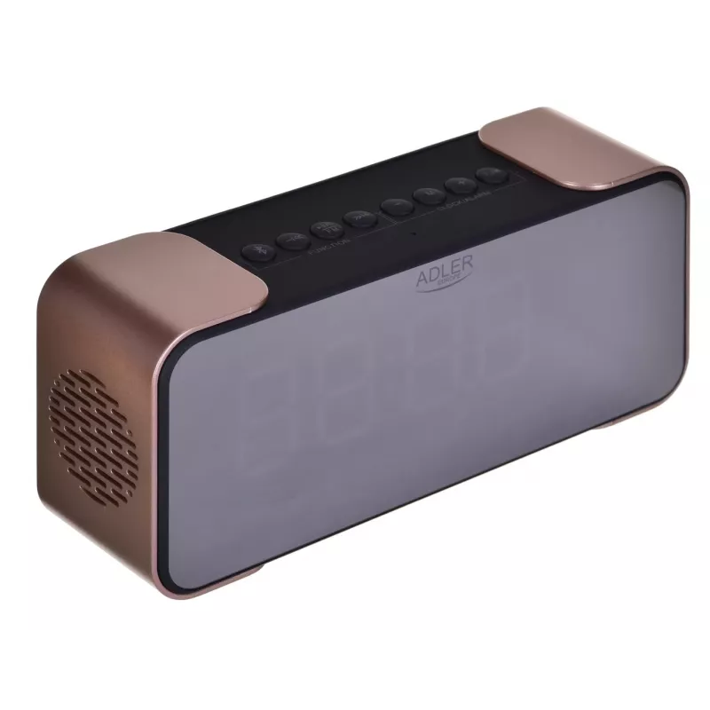 Skaitmeninis žadintuvas Adler AD 1190CR – LED ekranas, FM radijas, Bluetooth, SD grotuvas, 2600 mAh baterija