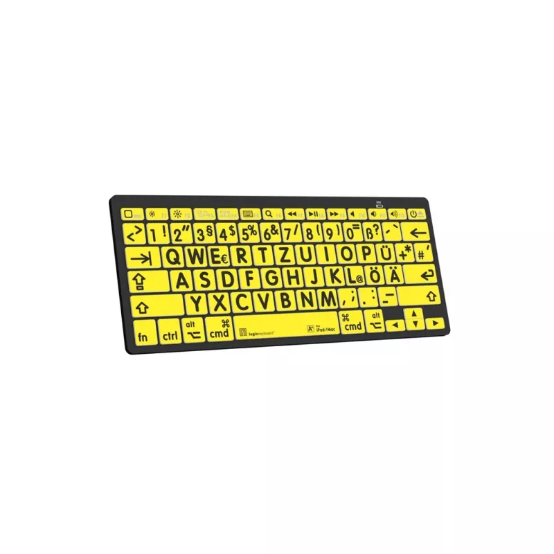 Logickeyboard LKB-LPBY-BTON-DE klaviatūra Bluetooth QWERTZ vokiška juoda - geltona