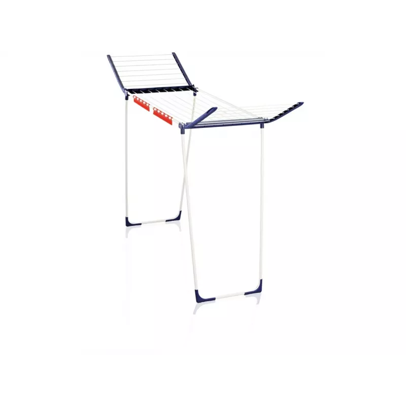Sausintuvas Leifheit Pegasus 180 Maxx Winged – grindinis džiovintuvas, 18 m džiovinimo vieta, reguliuojamas aukštis 1080–1280 mm, 550×1100×1280 mm, mėlyna/balta