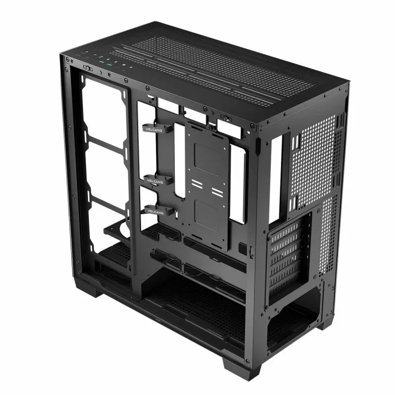 PC korpusas MODECOM Volcano Stellar NF ATX midi bokštas, grūdintas stiklas, juodas, tinka ATX/micro ATX, GPU iki 420mm, CPU aušintuvas 175mm