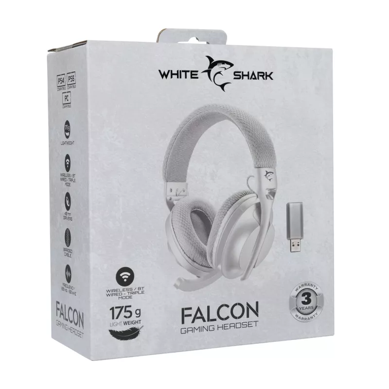 Ausinės White Shark WGH-2441 Falcon White/Grey