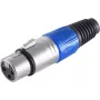 XLR jungtis ShiverPeaks BS55022-B — 3 kontaktų moteriška, mėlynas korpusas