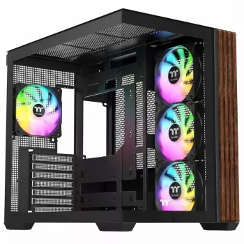 Mid-tower korpusas THERMALTAKE S380 TG ARGB juodas su grūdintu stiklu ir ARGB apšvietimu