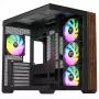 Mid-tower korpusas THERMALTAKE S380 TG ARGB juodas su grūdintu stiklu ir ARGB apšvietimu
