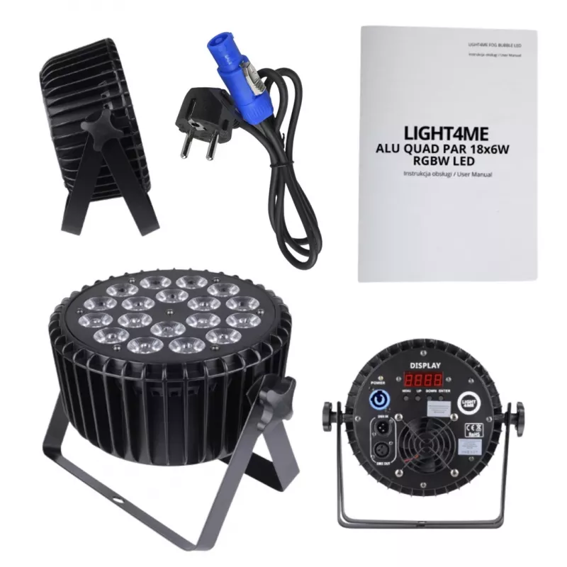 LIGHT4ME ALU QUAD PAR 18x6W RGBW – sceninis prožektorius