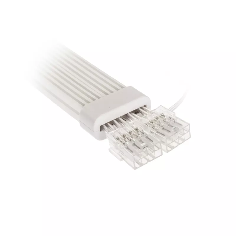 PCI-E 8 kontaktų ilginimo laidas Kolink Umbra Radiant ARGB — dvigubas 2× 8 kontaktų, pintas ilginimas GPU maitinimui