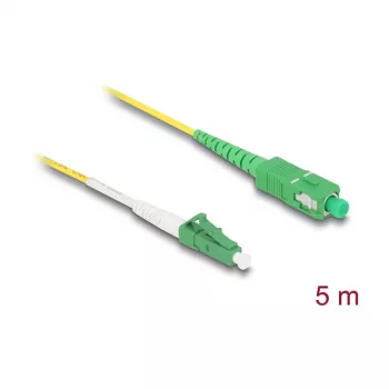 DeLOCK 83865 InfiniBand šviesolaidinis kabelis 5 m LC SC OS2 Geltonas