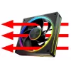 Korpuso ventiliatorius MODECOM VOLCANO LOOP 120 ARGB Reverse Fan Black 120 mm PWM 400–1400 RPM ARGB jungtis