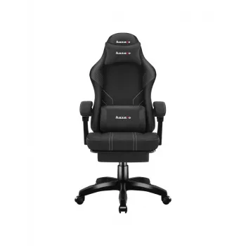 Žaidimų kėdė Huzaro Force 3.7 Carbon Black – ergonomiška, reguliuojamas aukštis 107,5–116,5 cm, 5 ratukai, juosmens ir kaklo pagalvėlės