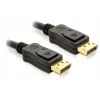 DisplayPort kabelis DeLOCK 82424 3 m Vyriškas-Vyriškas Auksuotas Juodas