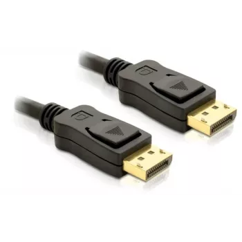 DisplayPort kabelis DeLOCK 82424 3 m Vyriškas-Vyriškas Auksuotas Juodas