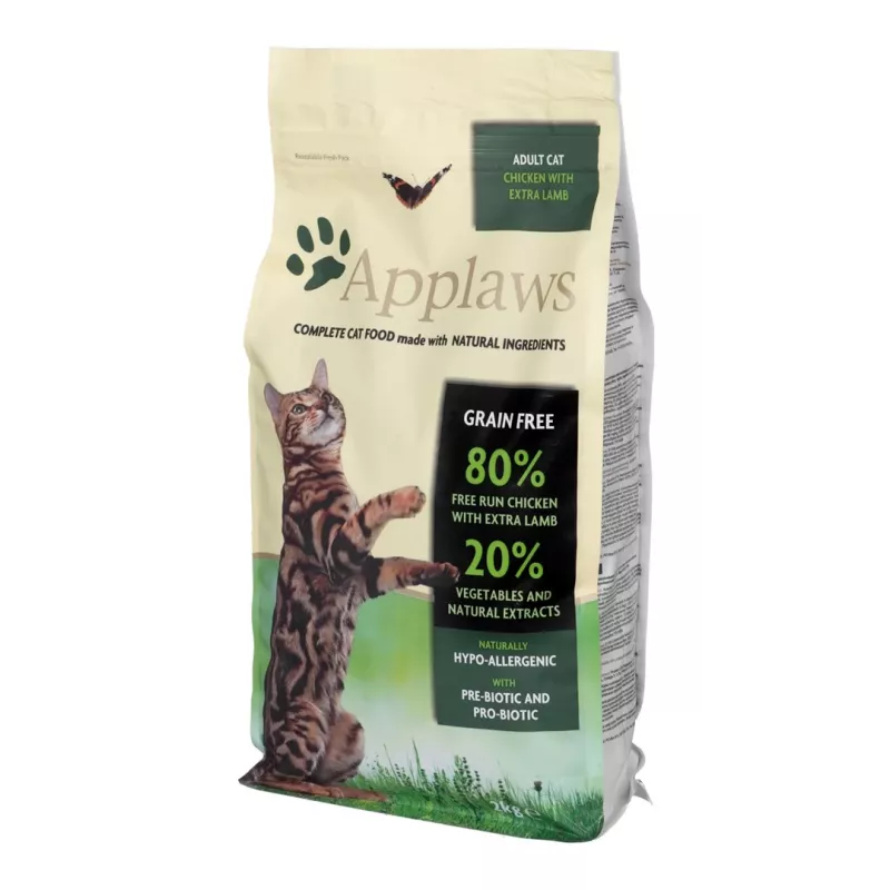 Sausas kačių maistas Applaws Adult Chicken & Lamb 2 kg – be grūdų, 36 % baltymų, 16 % riebalų