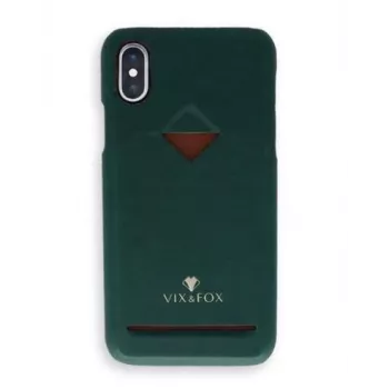 VixFox nugarėlė su kortelių kišene iPhone X / XS, miško žalia