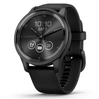 Garmin vivomove Trend 40 mm hibridinis laikrodis su LCD jutikliniu ekranu 254 x 346 pikseliai, juodas, GPS